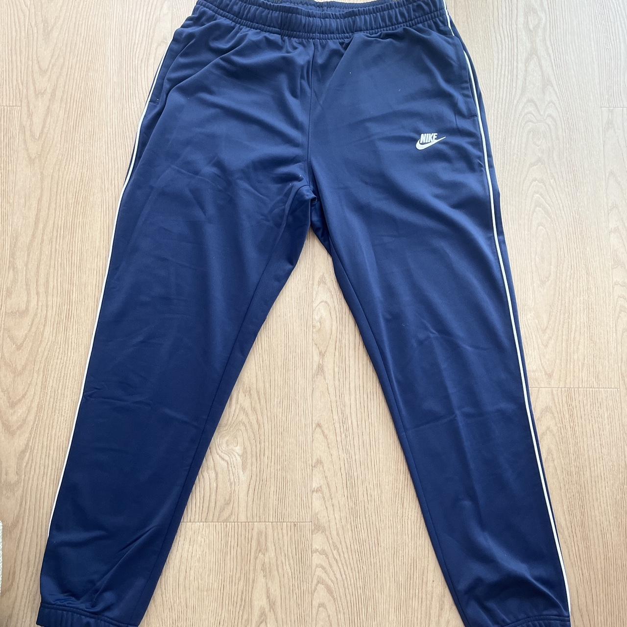 Men’s Blue Nike Joggers Size Large Worn a couple... - Depop