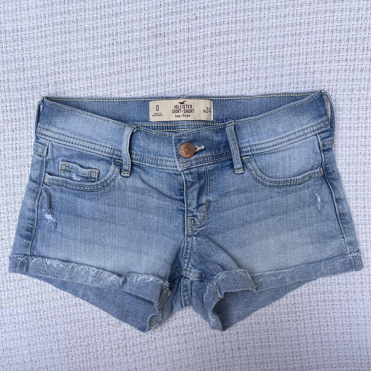 Hollister low outlet rise denim shorts