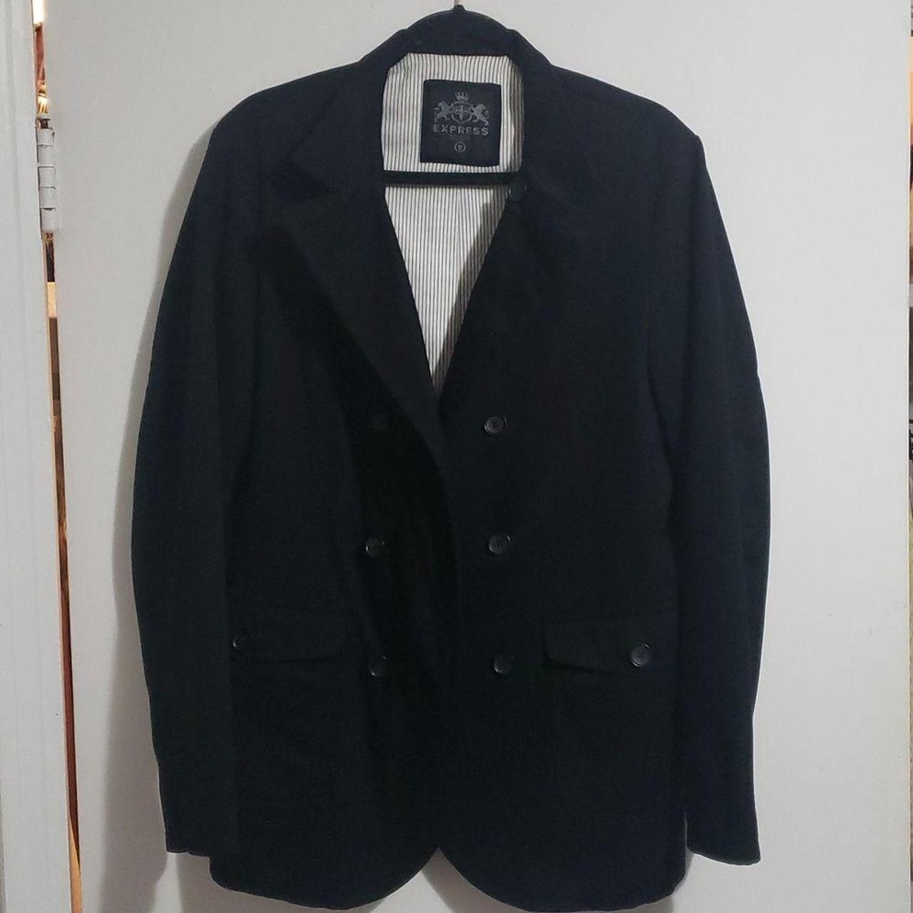Express Men’s Black Coat in size small. 100 Cotton.... Depop
