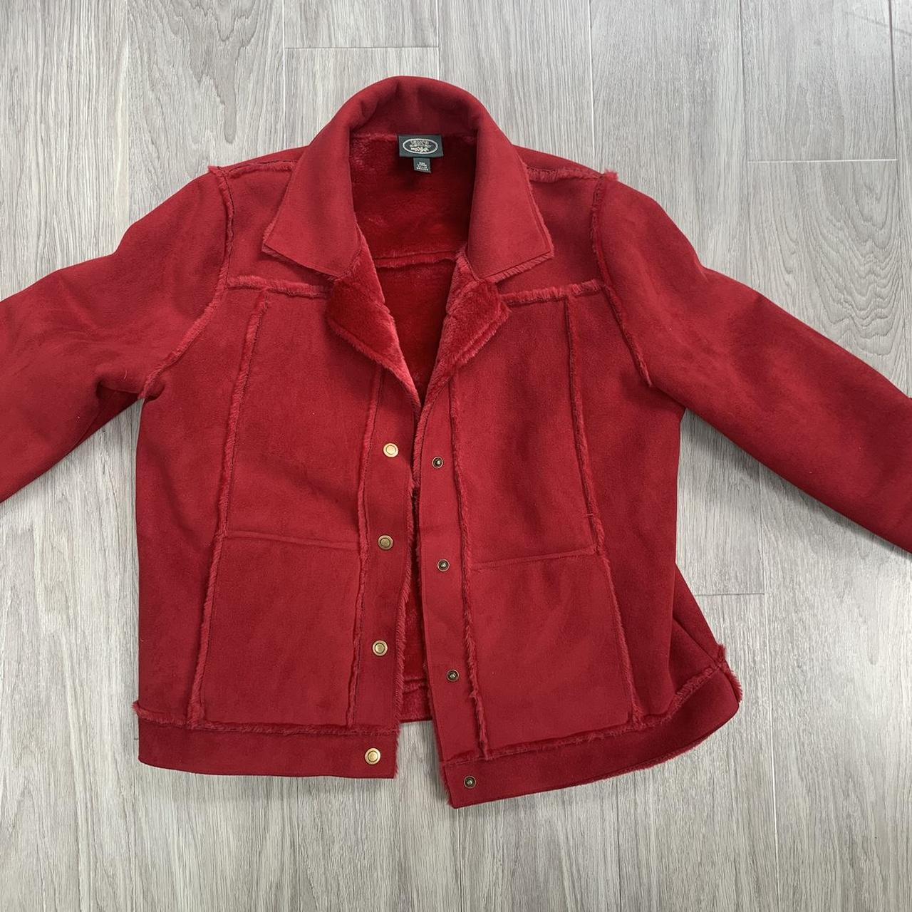 Laura ashley red denim fashion jacket