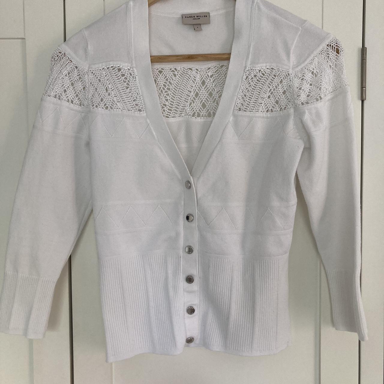 Karen millen white cardigan hotsell