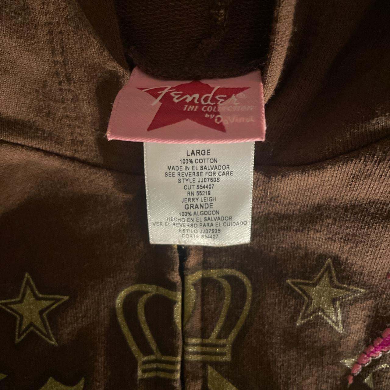 Brown Y2K Fender zipup hoodie y2k fender alt... Depop