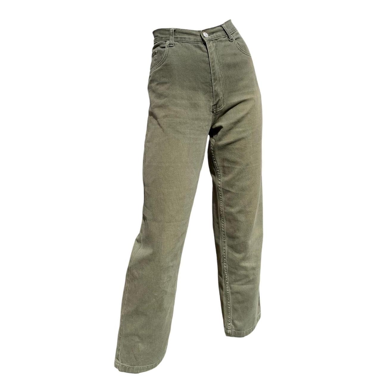Women's Green and Khaki Jeans Depop