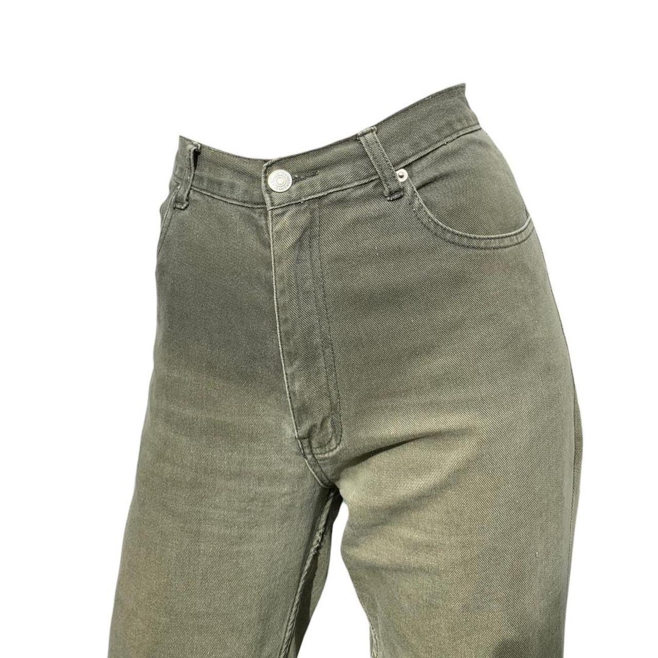 Women's Green and Khaki Jeans Depop