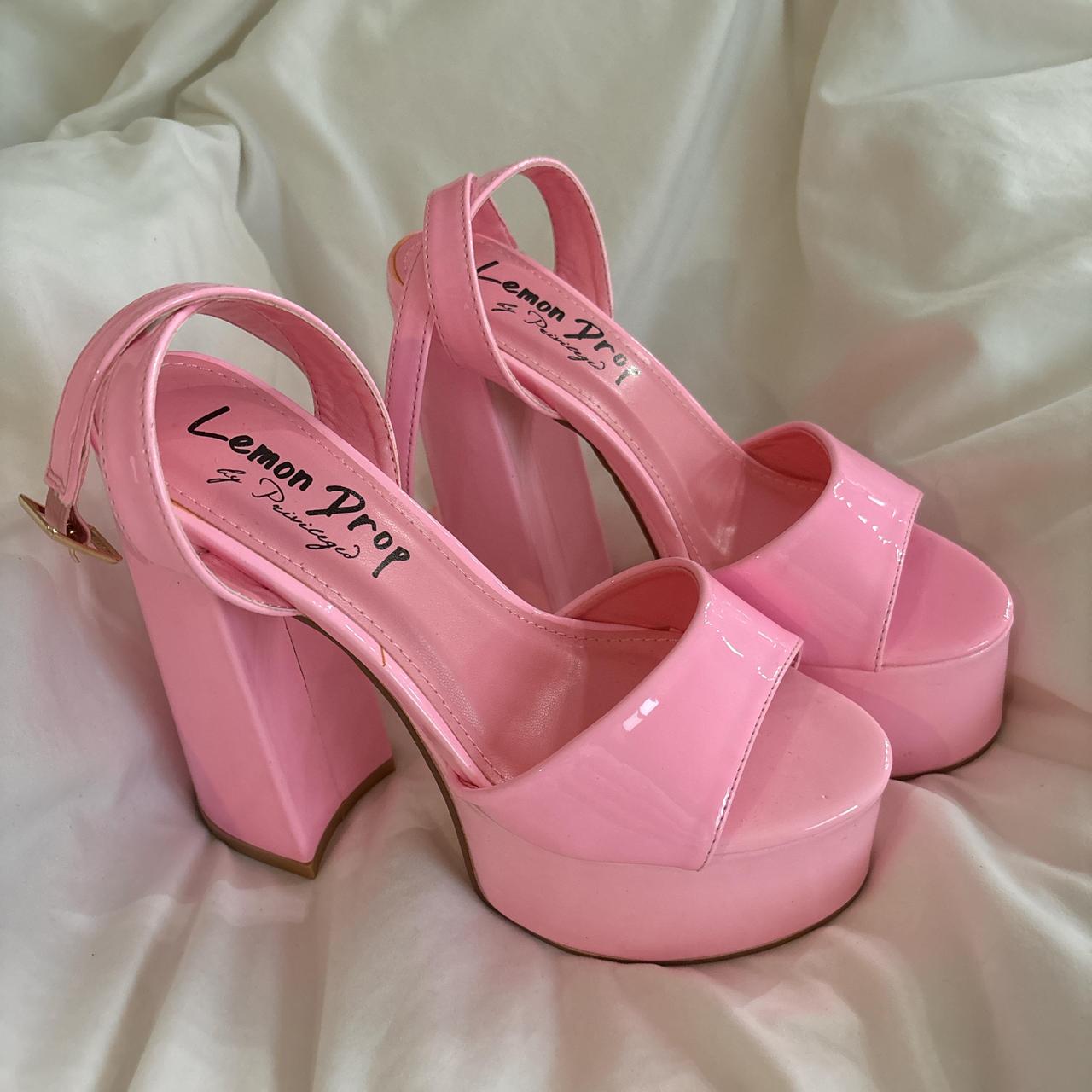 inch heel, size 1/2 (235mm) Pink Ruduki Depop