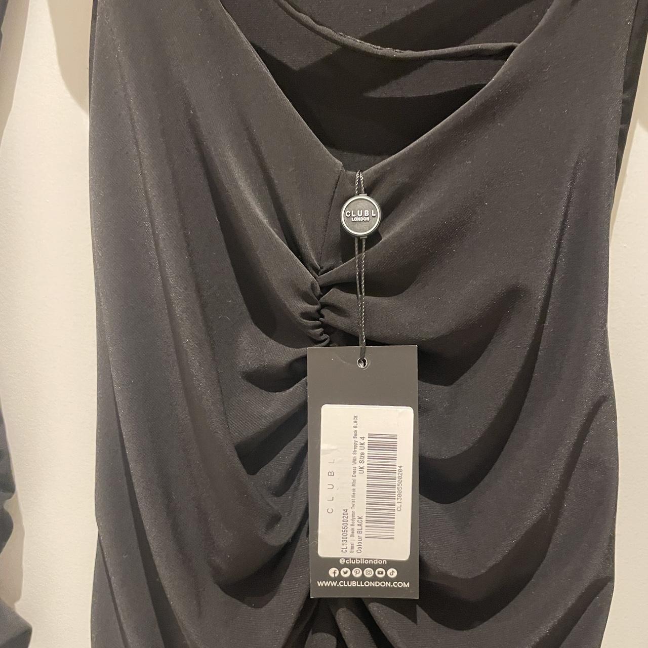 Club L black long sleeve ruch dress. Never worn.... Depop