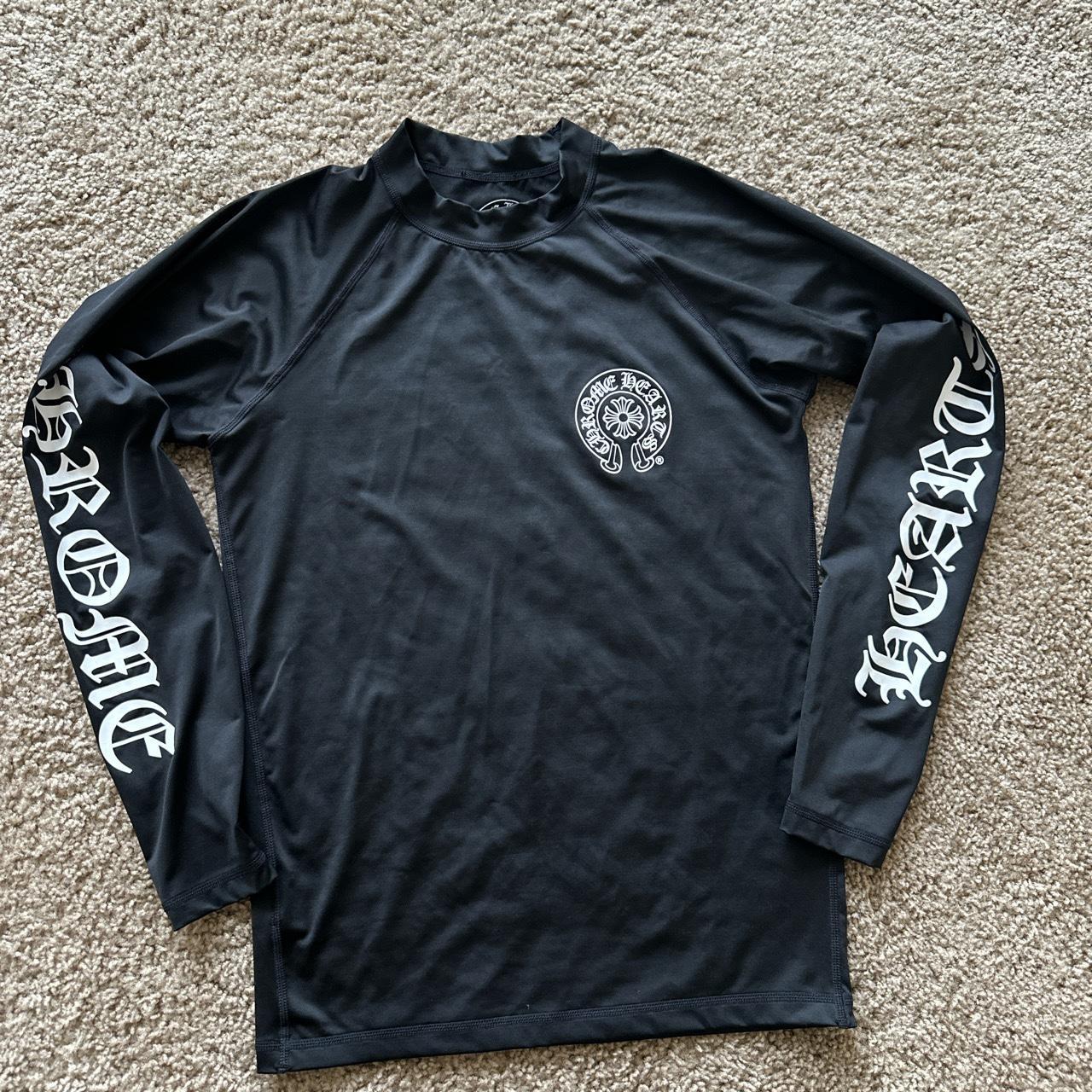 Chrome hearts rash guard for swimming, can be worn... - Depop