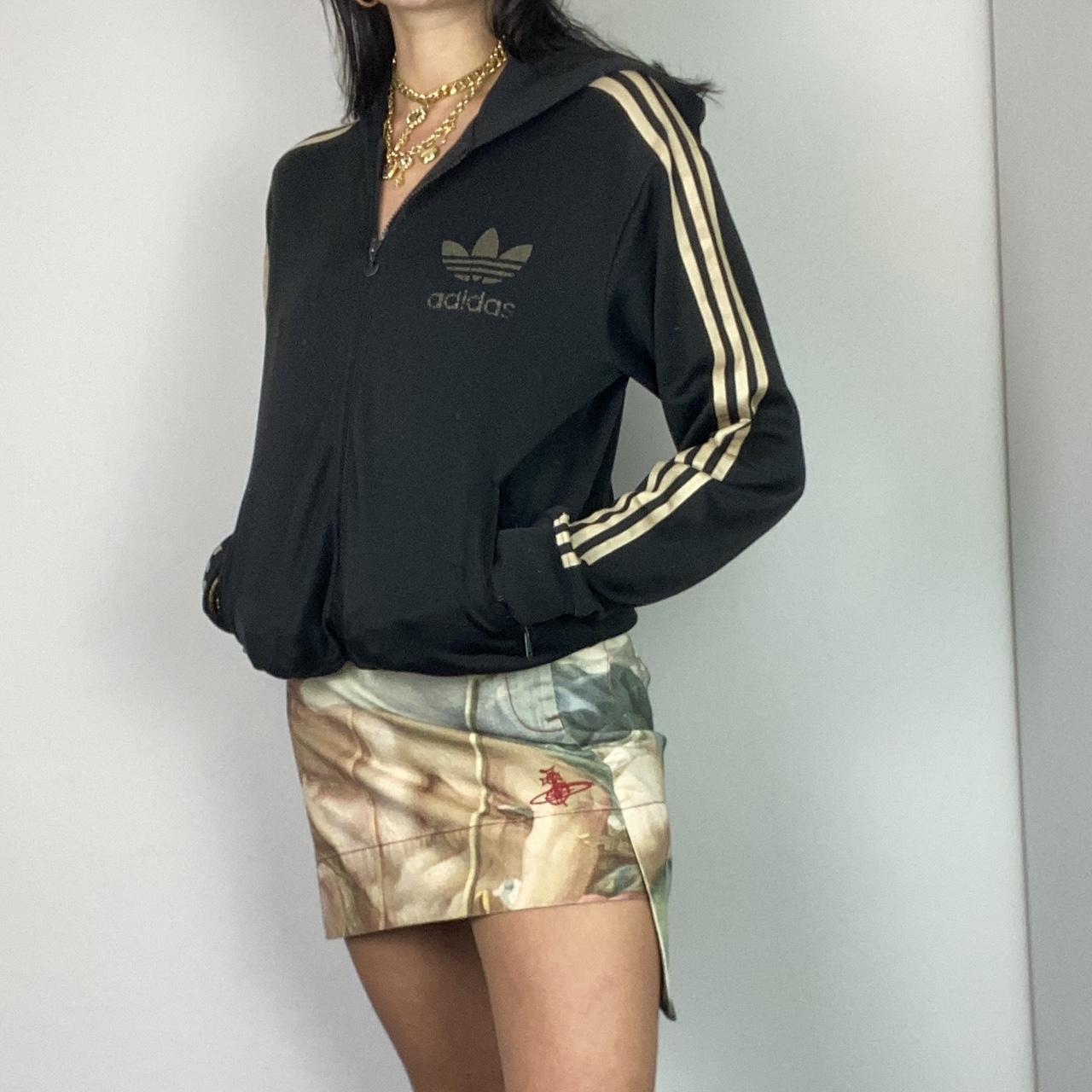 Adidas black and gold hoodie sale women's