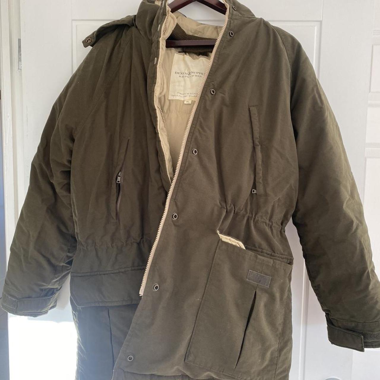 Polo Ralph Lauren Women's Green and Khaki Jacket | Depop