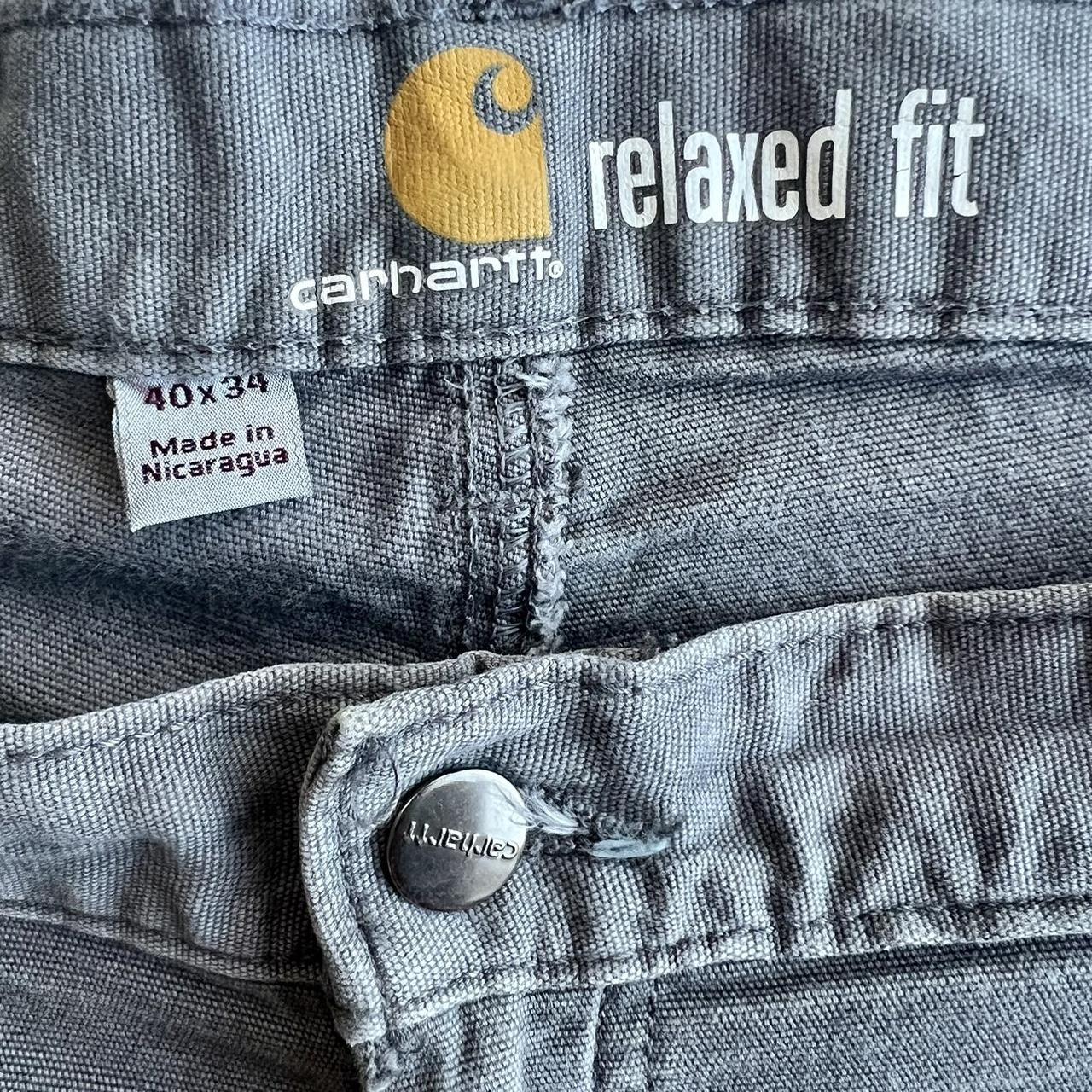 Carhartt relaxed fit jeans. Grey. Measurements... - Depop