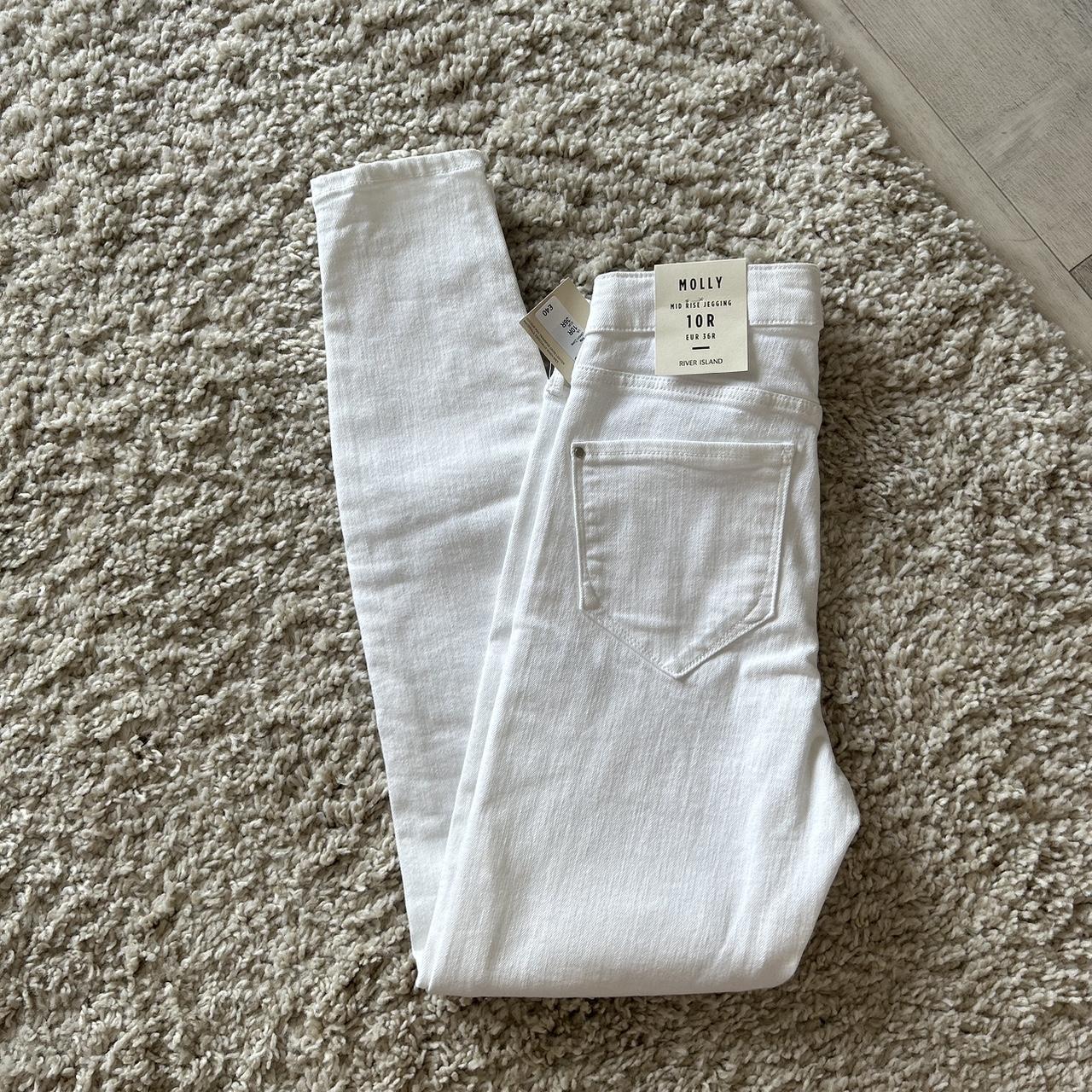 River island store molly white jeans