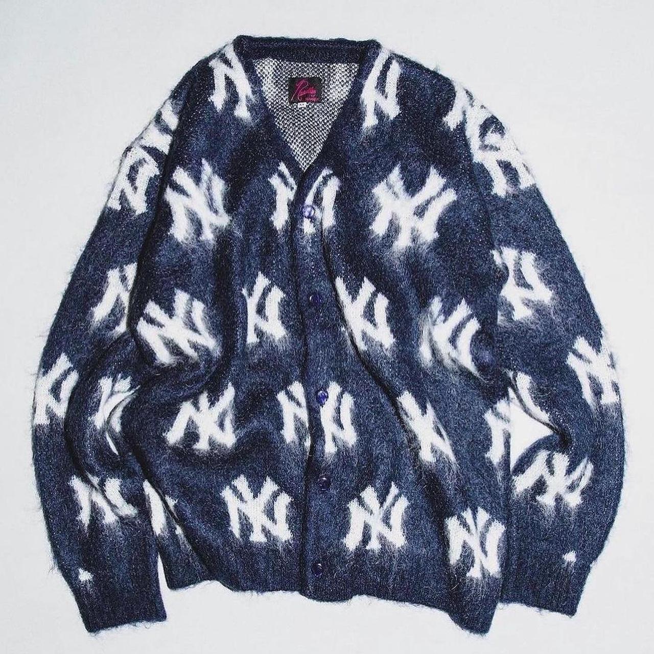 Needles x Beams boy New York Yankees Mohair Cardigan