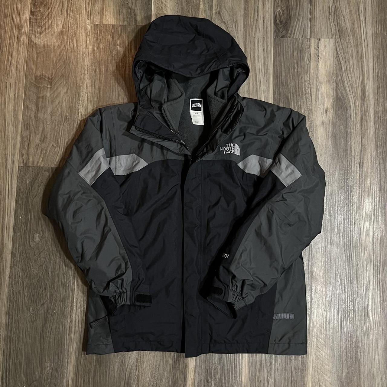 The North Face Grey and Black Jacket | Depop