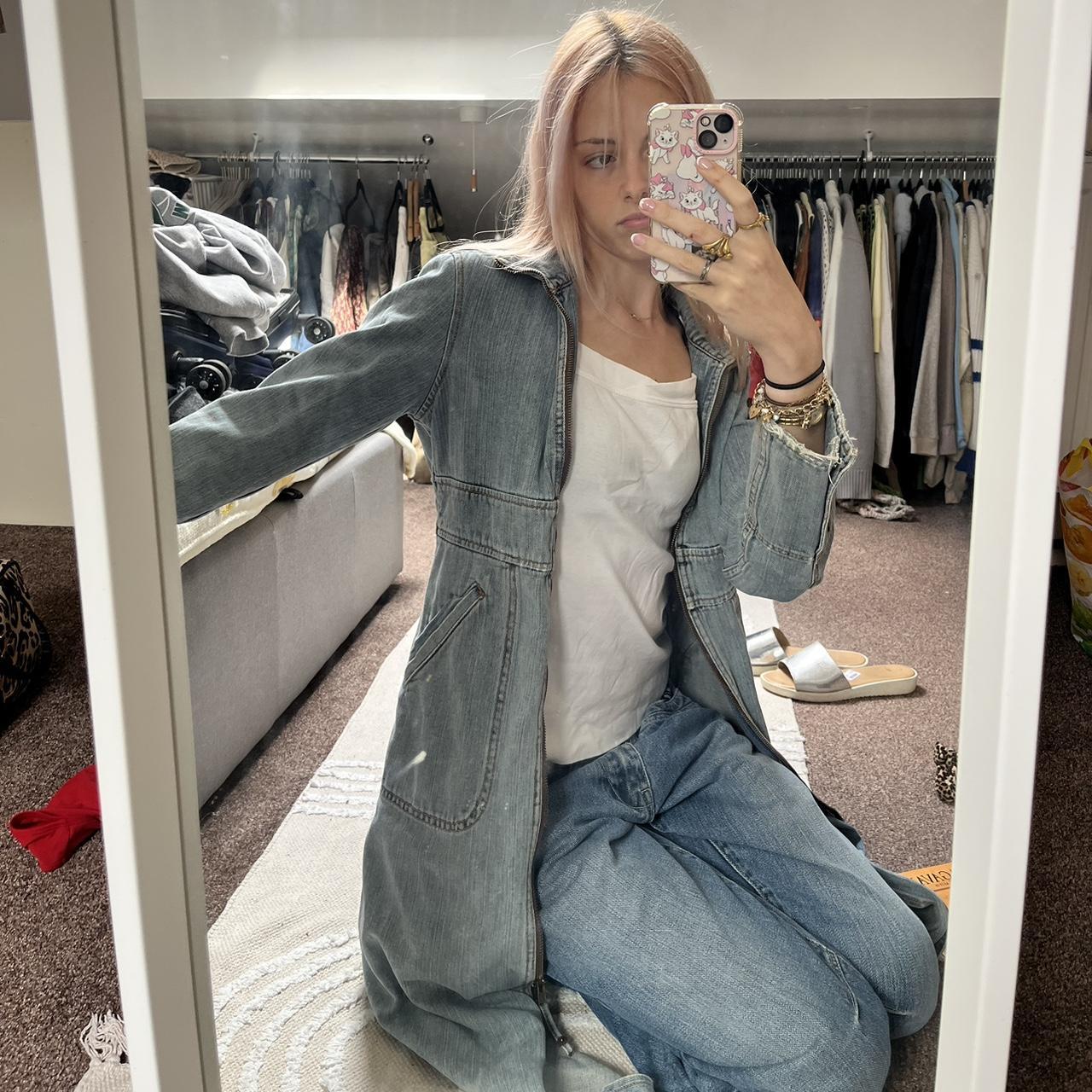 Vintage dkny denim trench coat. This is so dreamy... - Depop