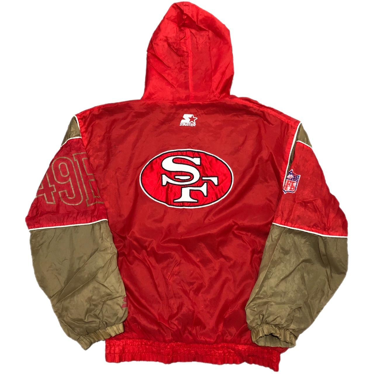 San Francisco 49ers Starter Nylon Windbreaker Lined Jacket XL