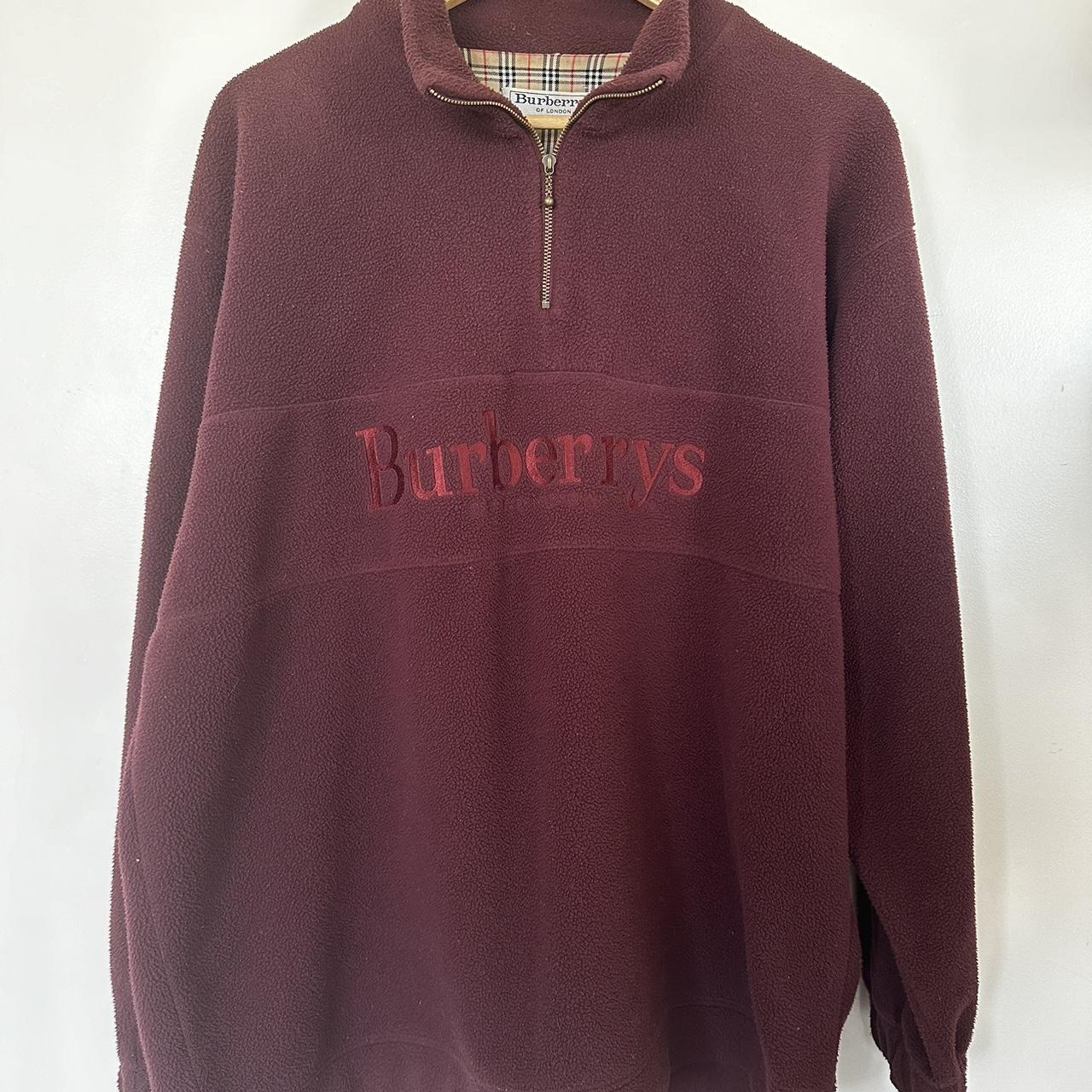 Burberry men's quarter outlet zip