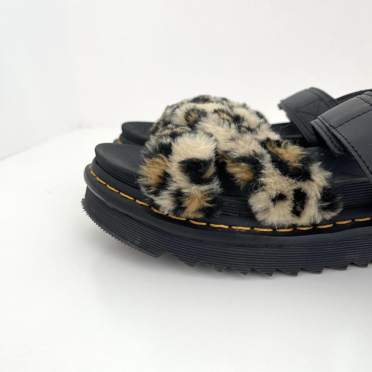 Dr. Martens Voss II Fluffy Faux Furry Leopard Cheetah