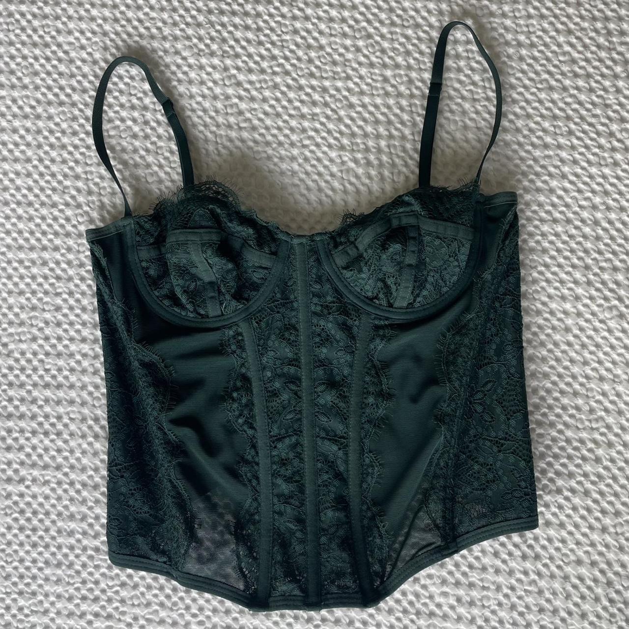 urban outfitters corset top size m green top size m... Depop