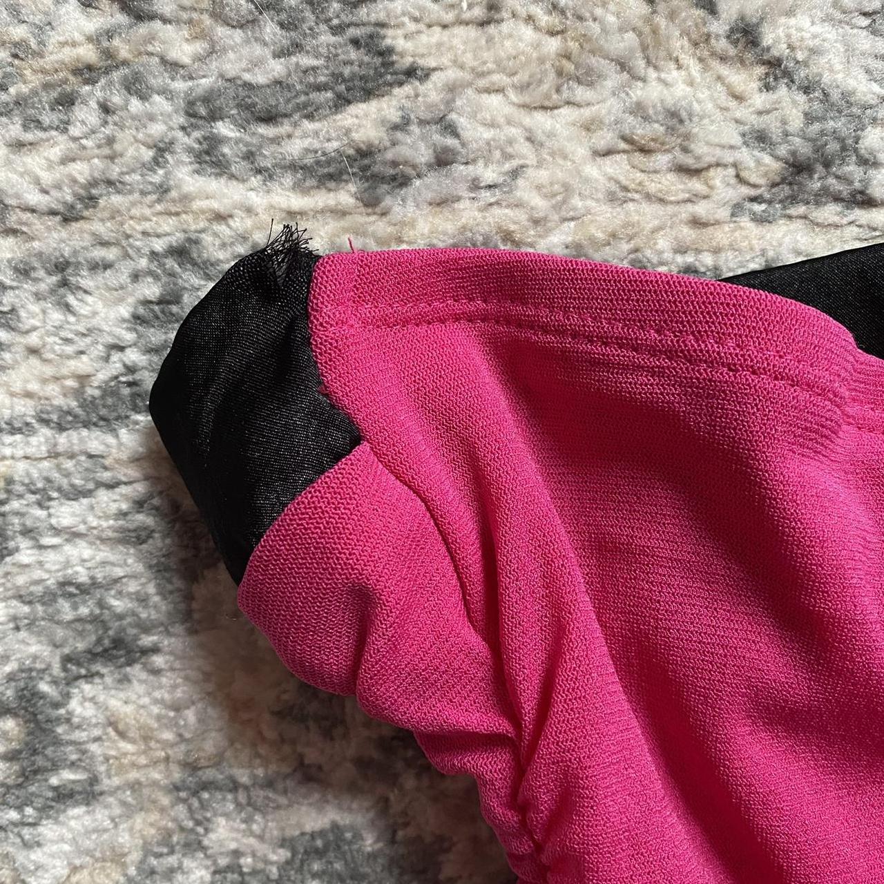 Women's Pink and Black Dress Depop
