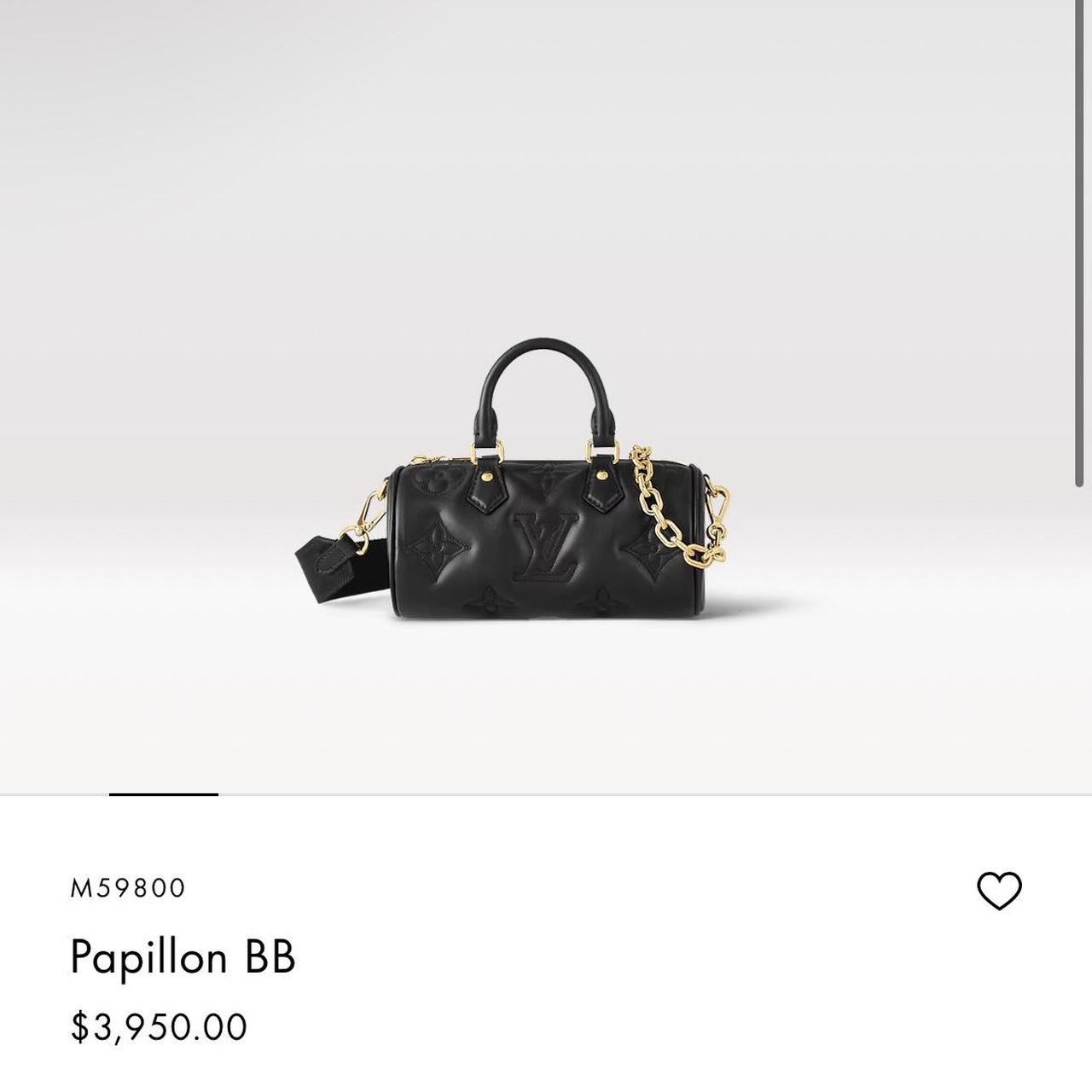 【限定品＊入手困難】LV Papillon BB バッグ【送料無料】 LV Papillon BB Monogram Empreinte Leather Shoulder Bag Off White