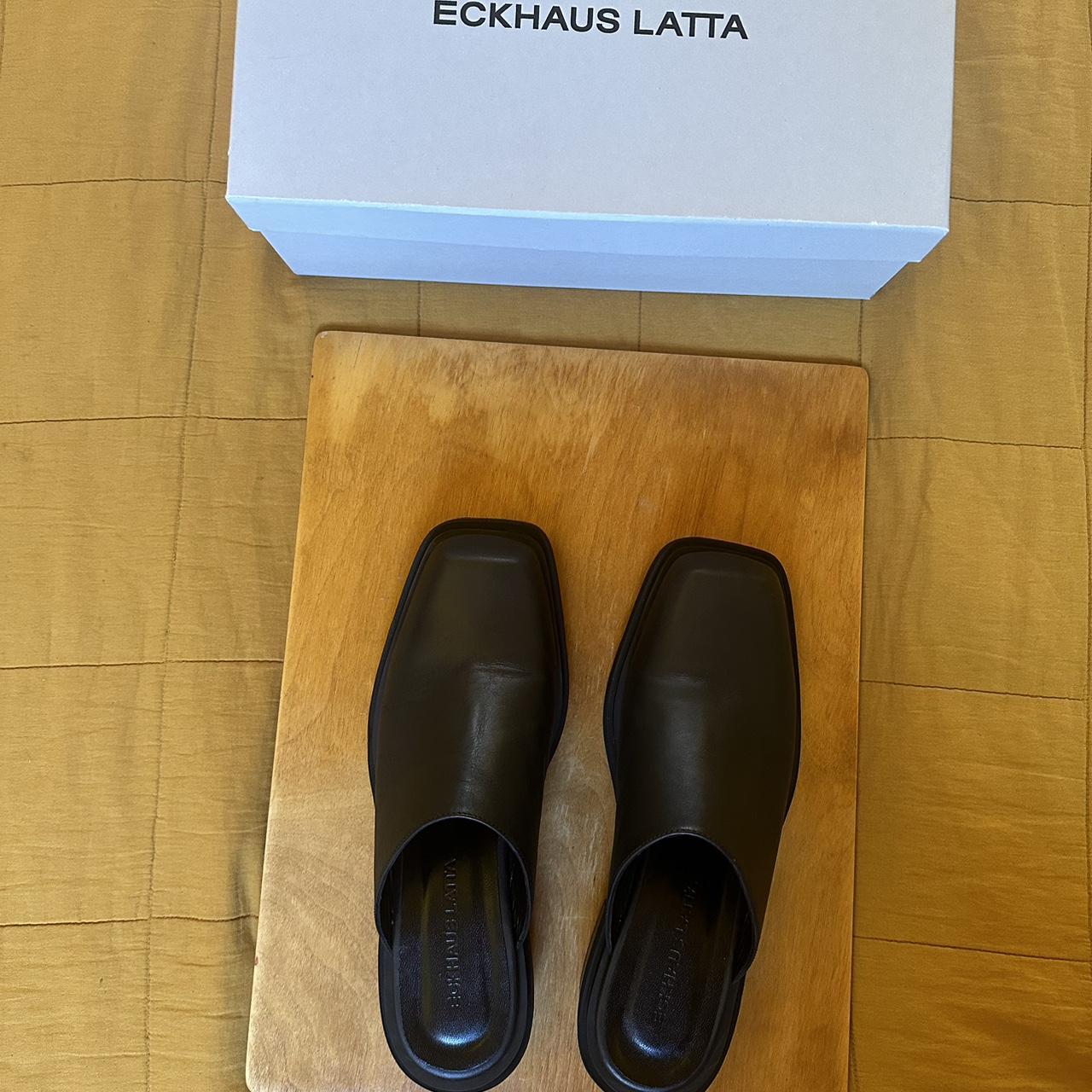 Eckhaus Latta Black Zoe Clogs size 41 Grained | Depop