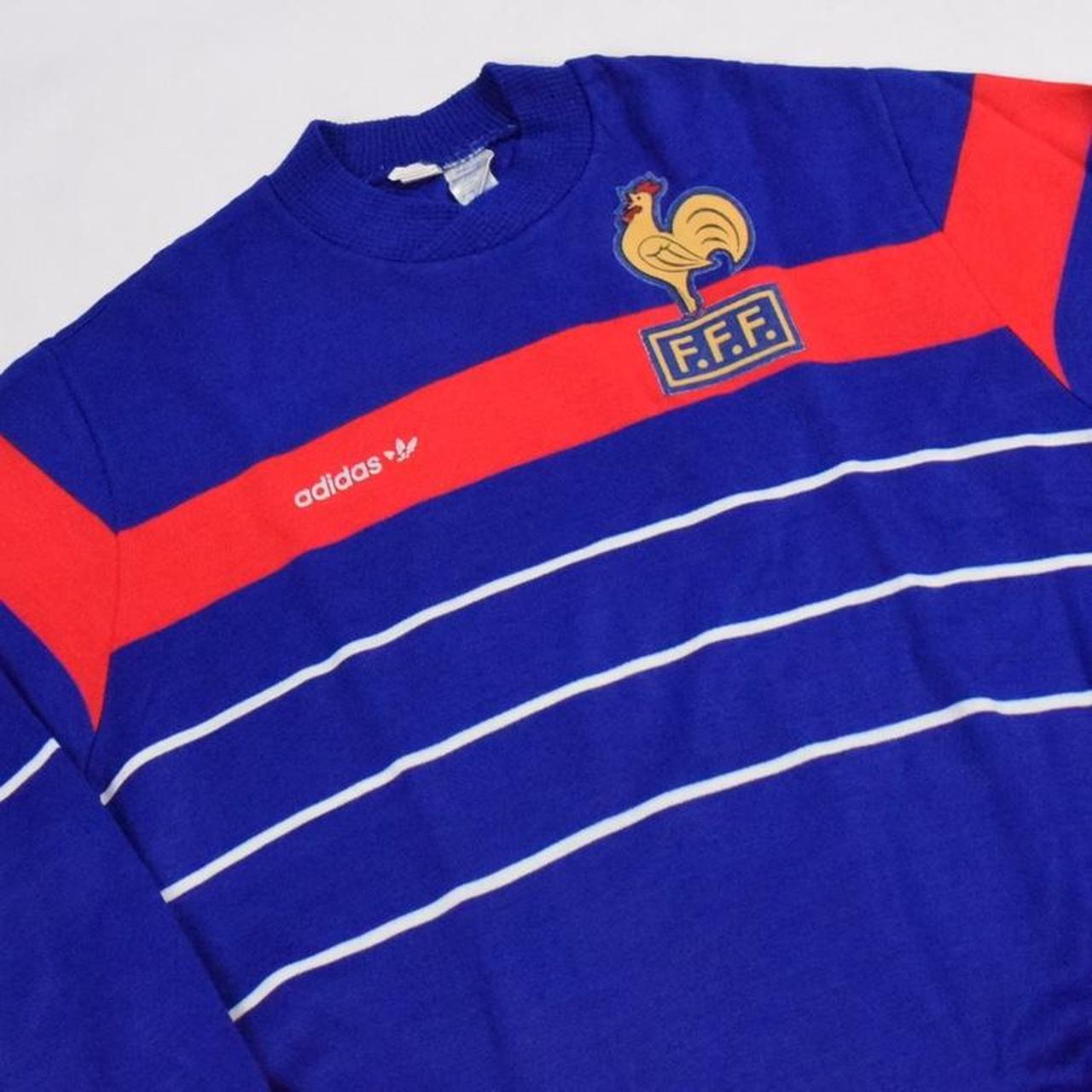 adidas Vintage Team de France Sweatshirt Worn FFF Ventex Vintage Jersey -  174 /