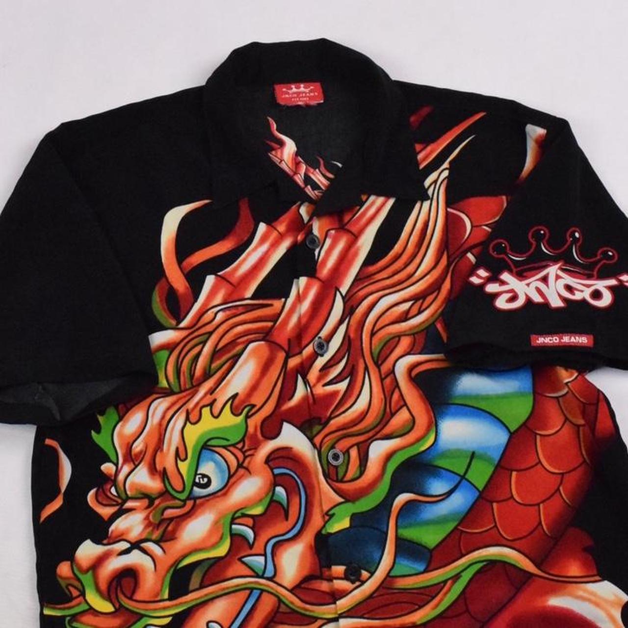 Jnco dragon print shirt - vintage skate... - Depop