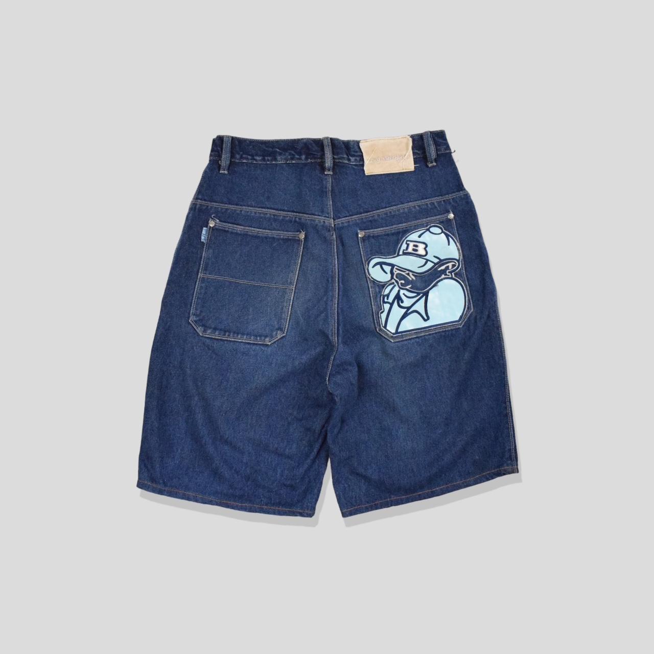 Hip hop skate baggy denim shorts jorts Vintage 90s... Depop