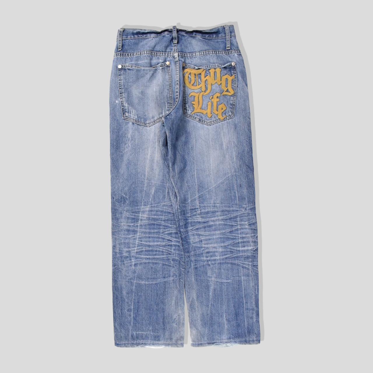 パンツ 90s vintage archive custom baggy denim New Harajuku Retro Big Tiger Head Embroidered Baggy Jeans