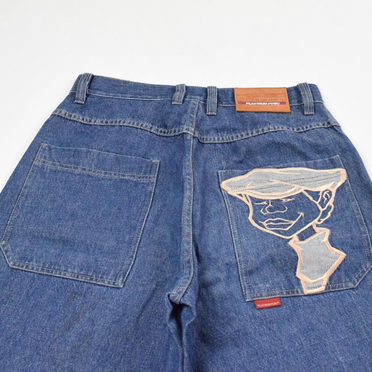 FUBU denim shorts Jorts Vintage 90s FUBU Platinum | Depop
