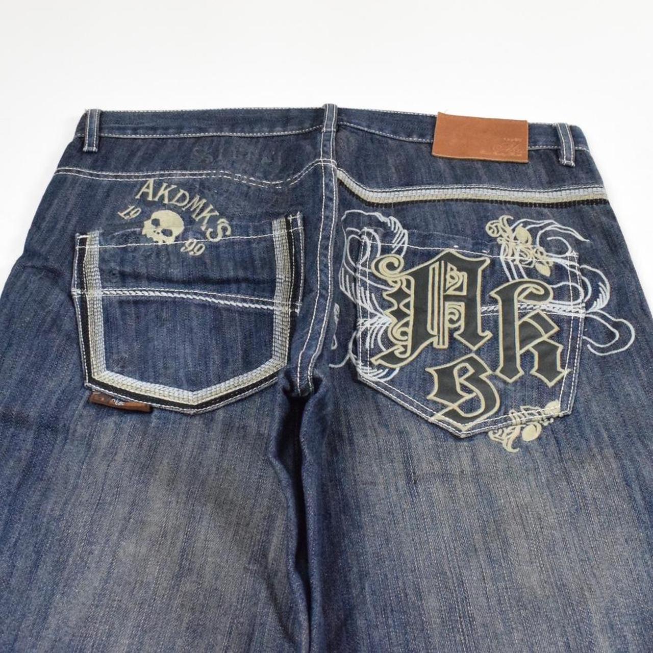 00s AKADEMIKS Denim Baggy Shorts ステッチ 刺繍 s-l1200.jpg