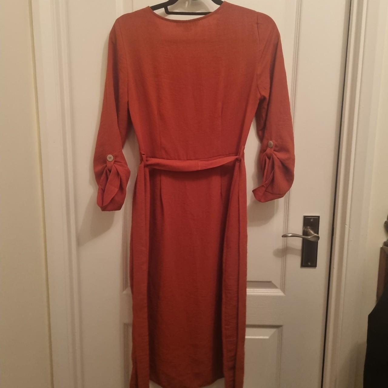 Gorgeous rust coloured button down dress Primark 10