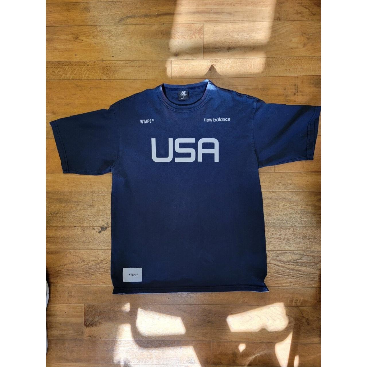 New Balance x WTAPS Made in USA Navy Blue TC Jersey... - Depop