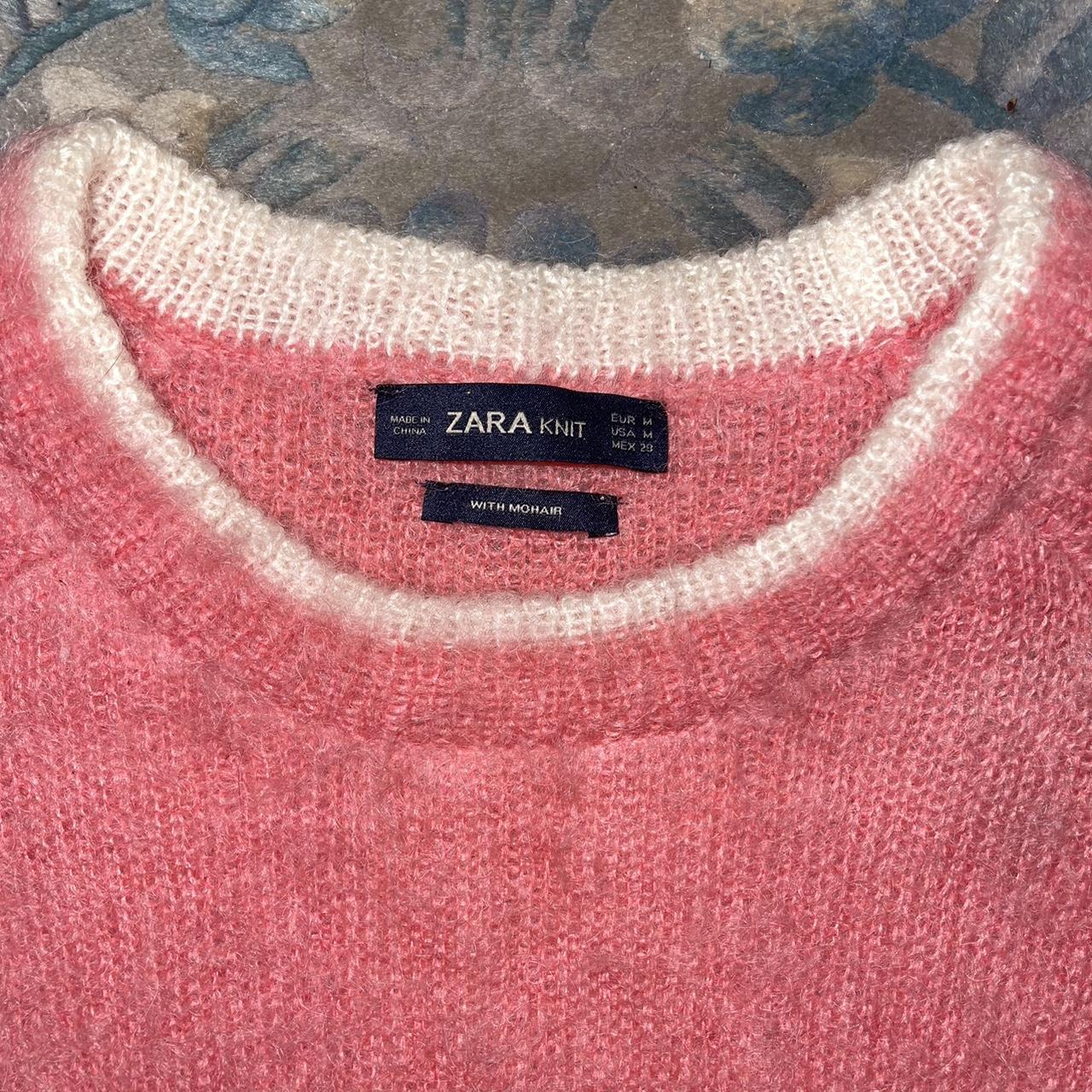 Zara Women's Pink Jumper Depop