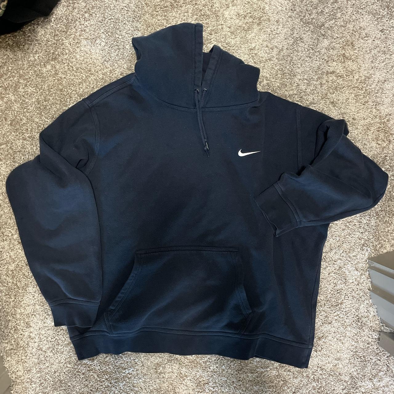 Nike hoodie in navy blue Says XXL on tag but fits... - Depop