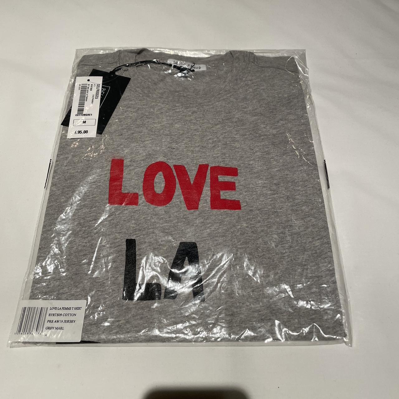 BELLA FREUD Love La Femme Grey Marl T shirt. Depop