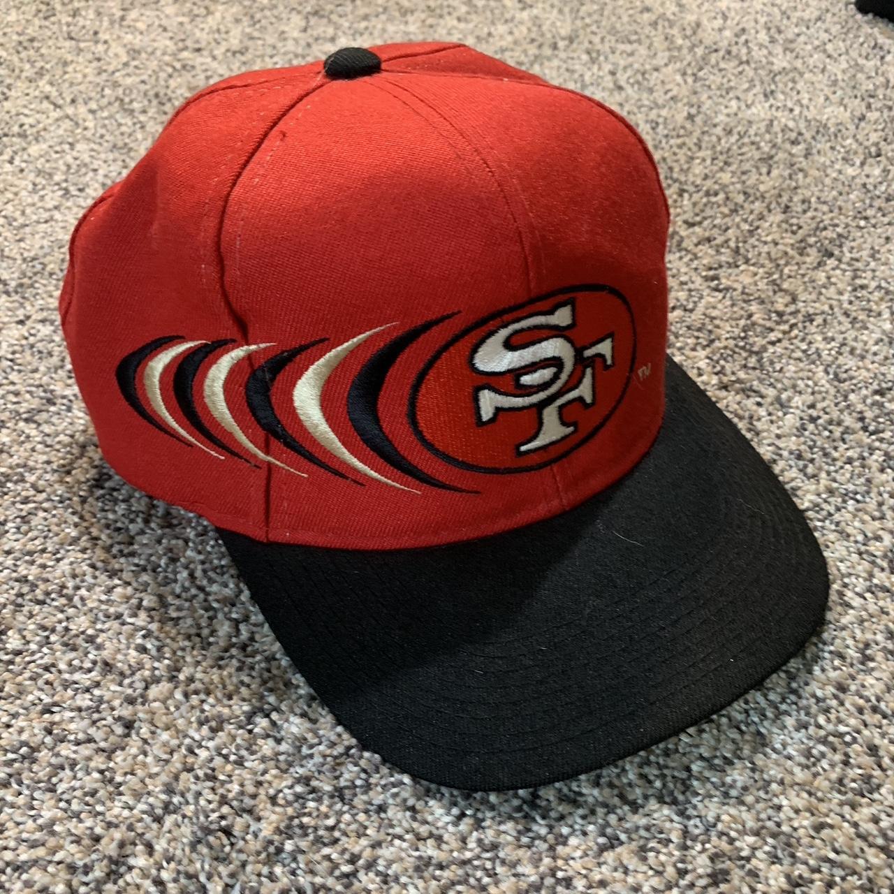 90s San Francisco 49ers Shockwave Strapback Hat 