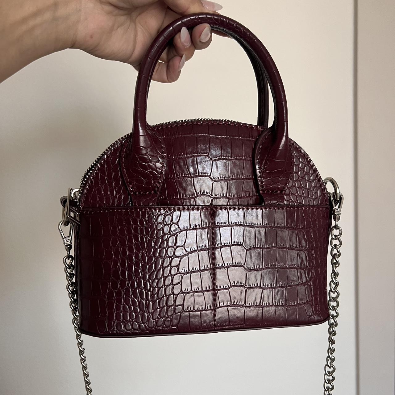 Zara mini purse Long and short strap included Maroon Depop