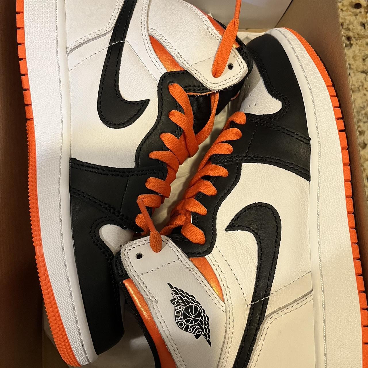 air jordan 1 retro high electro orange gs comes... - Depop