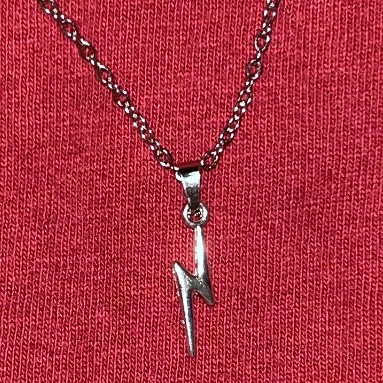 Lightning Bolt Necklace Chain Is Stainless Steel Depop 3776