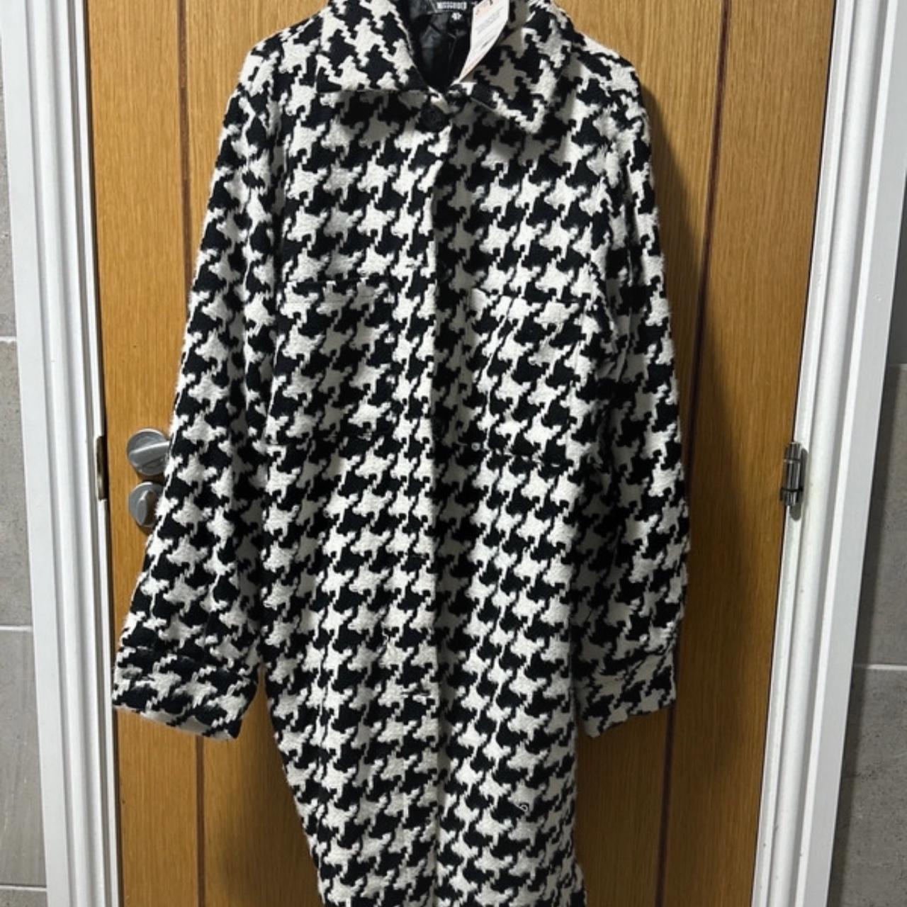 Missguided Houndstooth Jacket Missguided Black Houndstooth