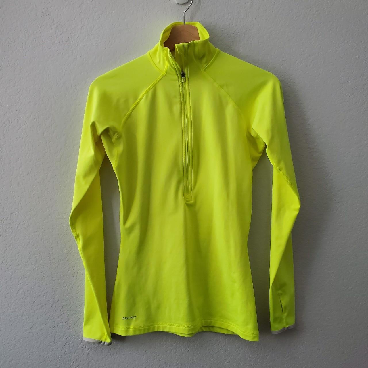 Neon yellow hot sale nike half zip