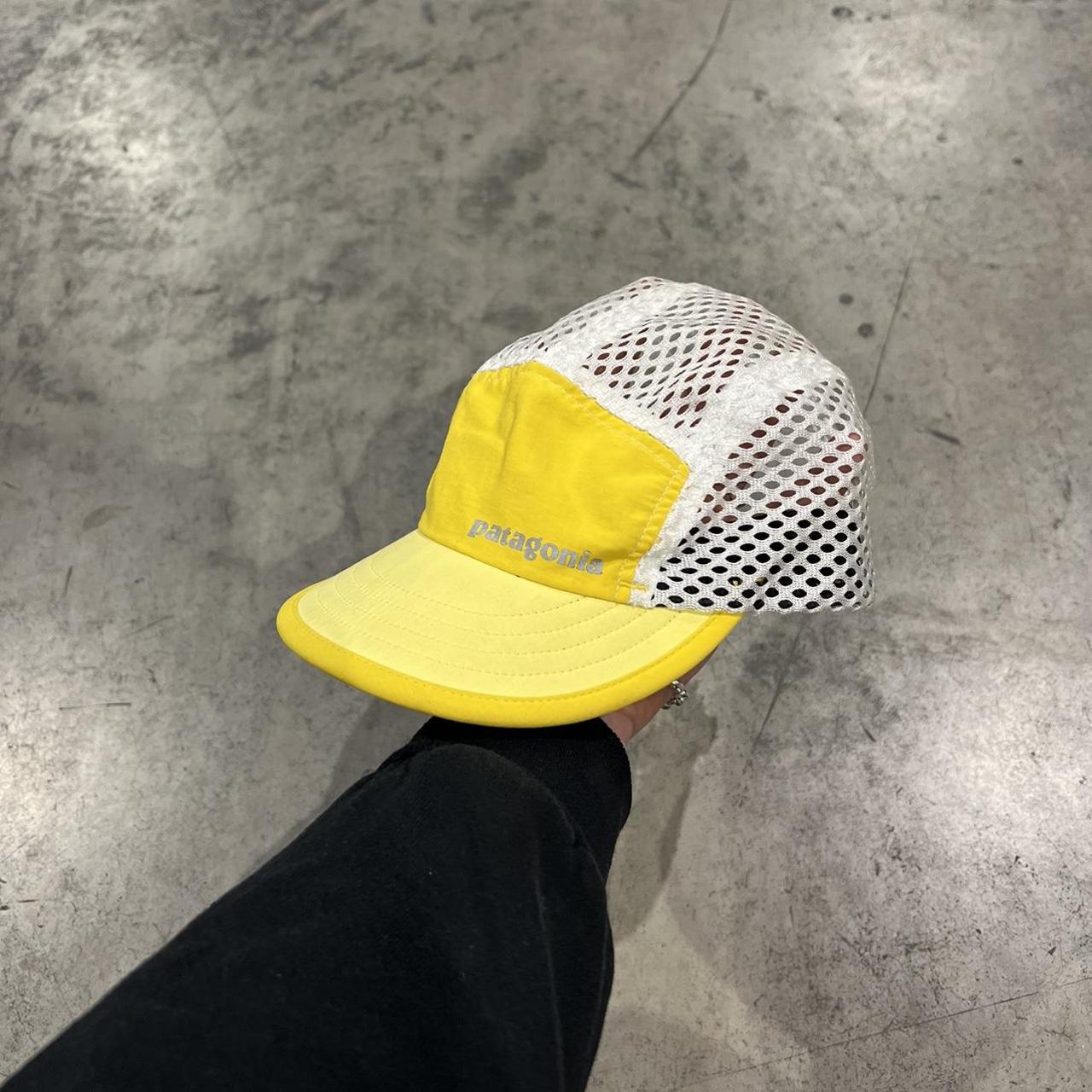 Patagonia Men's Yellow and White Hat | Depop