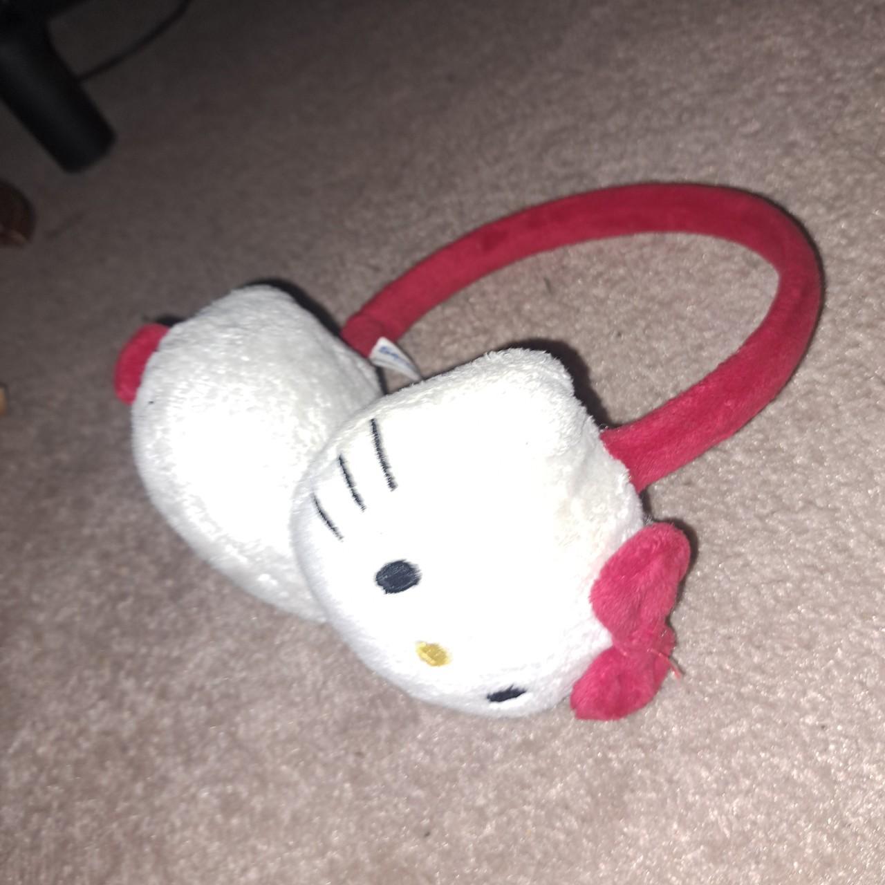 hello kitty ear muffs can be size adjustable, very... Depop