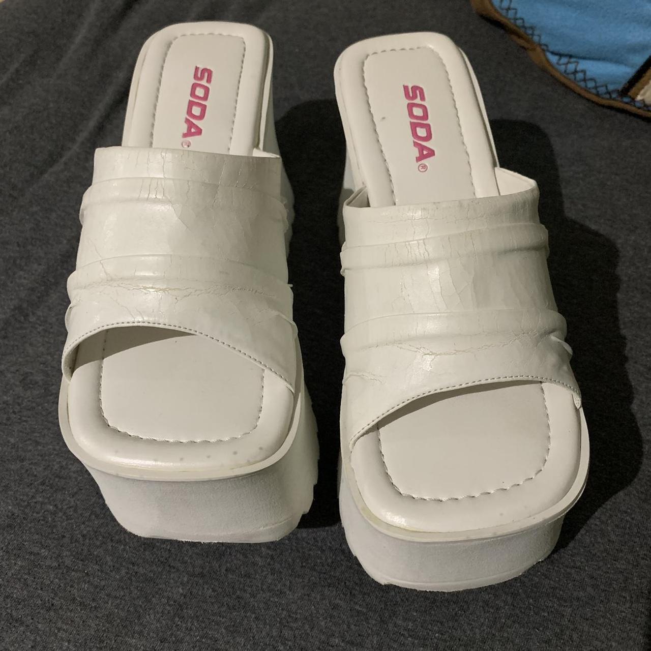 Soda deals white sandals