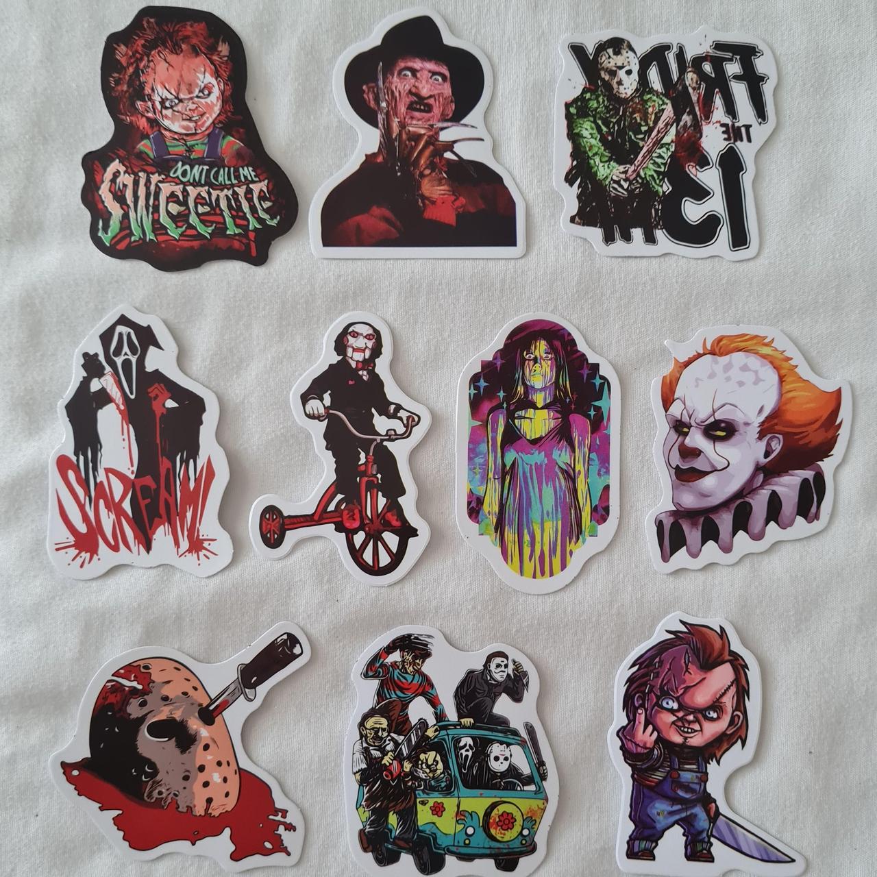 10 pack horror stickers 👻 Great for spooky season... - Depop