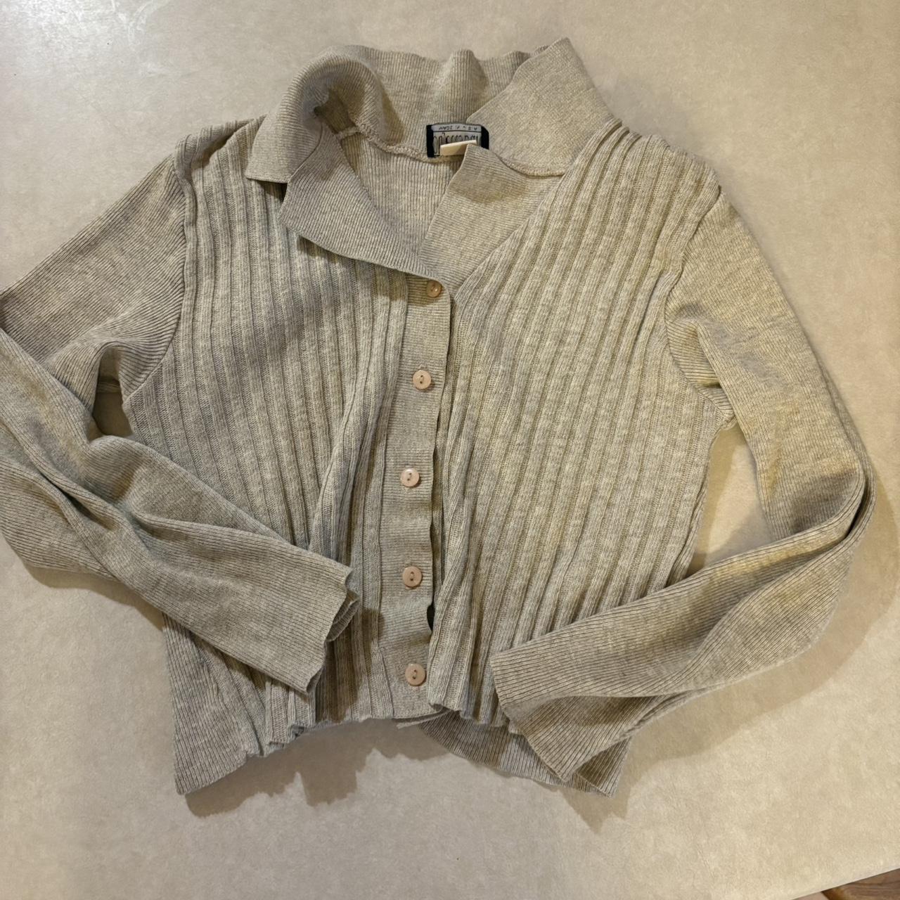 Women's Sweater - Grey/Cream - S – objects dart U… - image 1