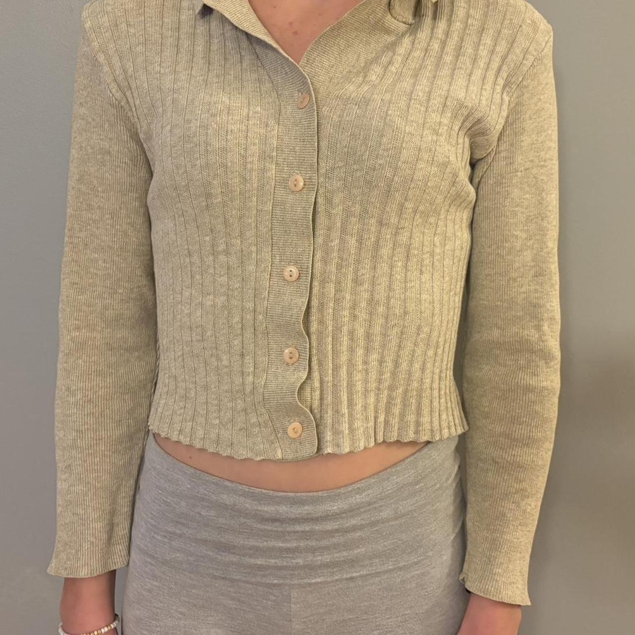 Women's Sweater - Grey/Cream - S – objects dart U… - image 2