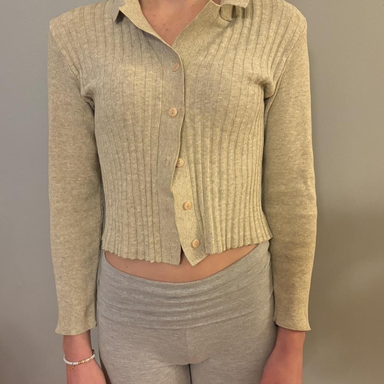 Women's Sweater - Grey/Cream - S – objects dart U… - image 3