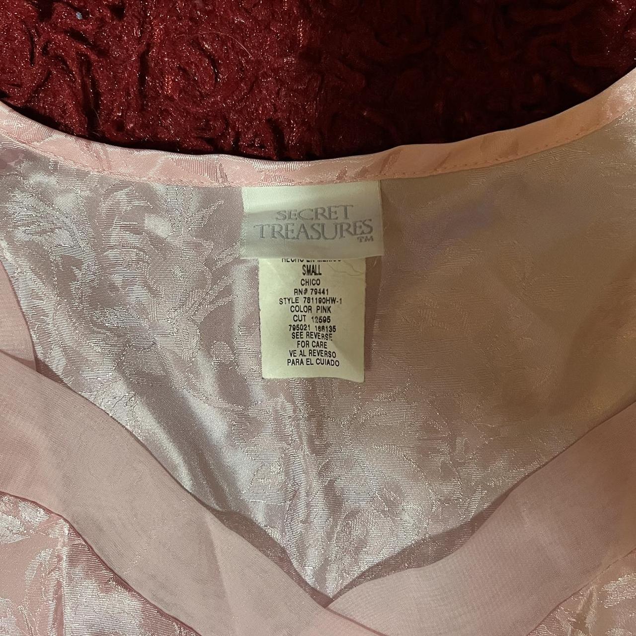 Vintage 80s90s Lingerie Pink Floral Satin Nightgown Depop 0340